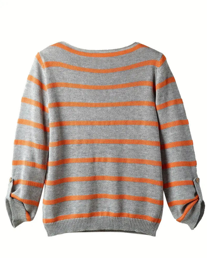 Drune – Warmer gestreifter Damenpullover