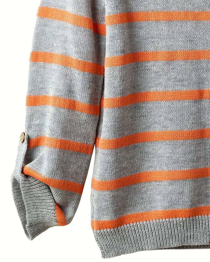 Drune – Warmer gestreifter Damenpullover