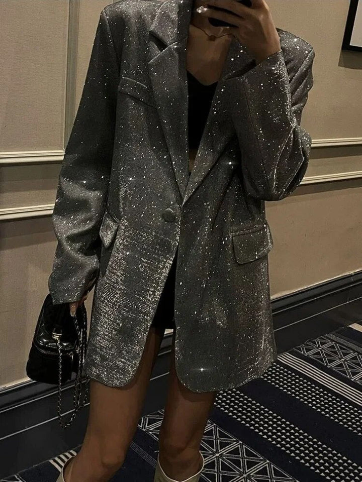 Drune Glitzer-Blazerjacke