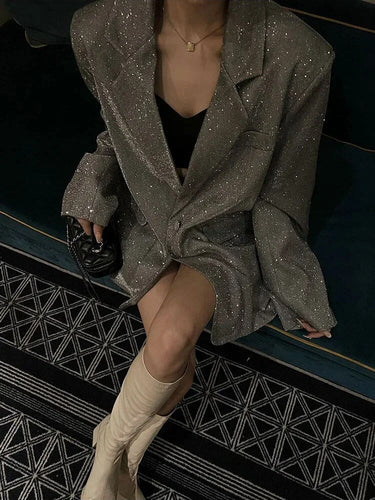 Drune Glitzer-Blazerjacke