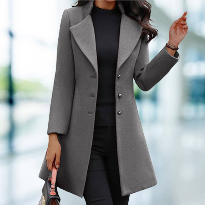 Drune - Elegante solide lange Jacke Mantel