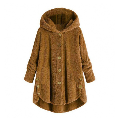 Drune Mantel mit Kapuze für Frauen aus warmer Wolle.