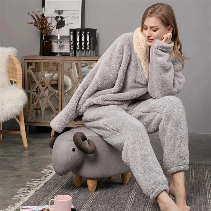 Drune Dani - Damen-Fleece-Pyjama-Set