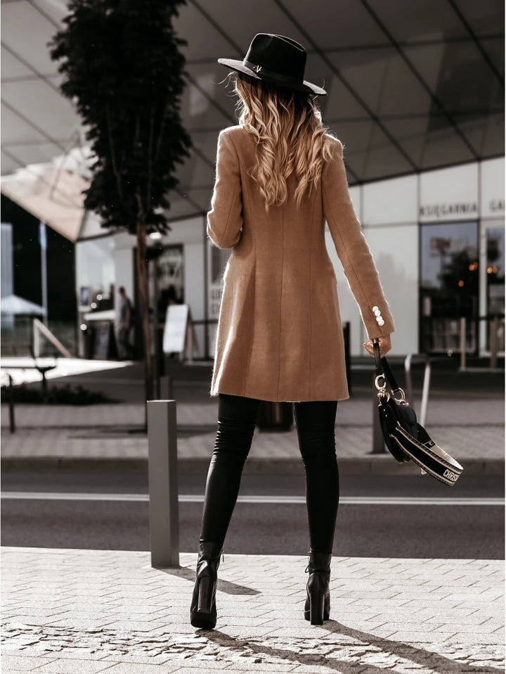 Drune Solide Farbe Mantel Jacke