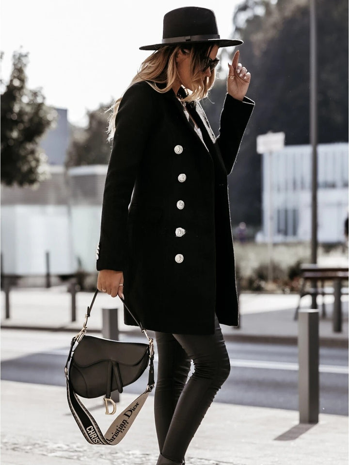 Drune Solide Farbe Mantel Jacke