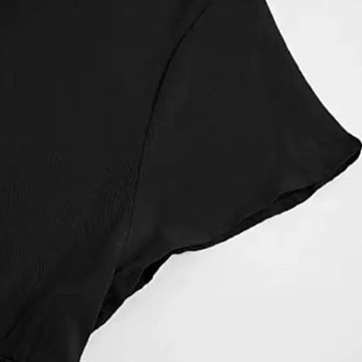 Drune kurzärmeliges gewebtes Kleid