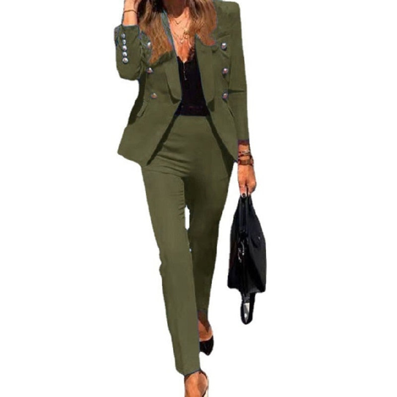 Drune teiliges Set Blazer-Hose