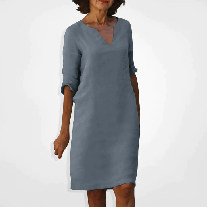 Drune Sommerkleid mit V-Ausschnitt