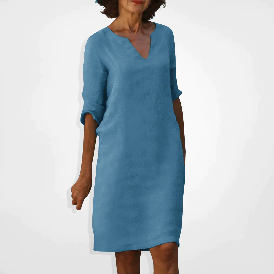 Drune Sommerkleid mit V-Ausschnitt
