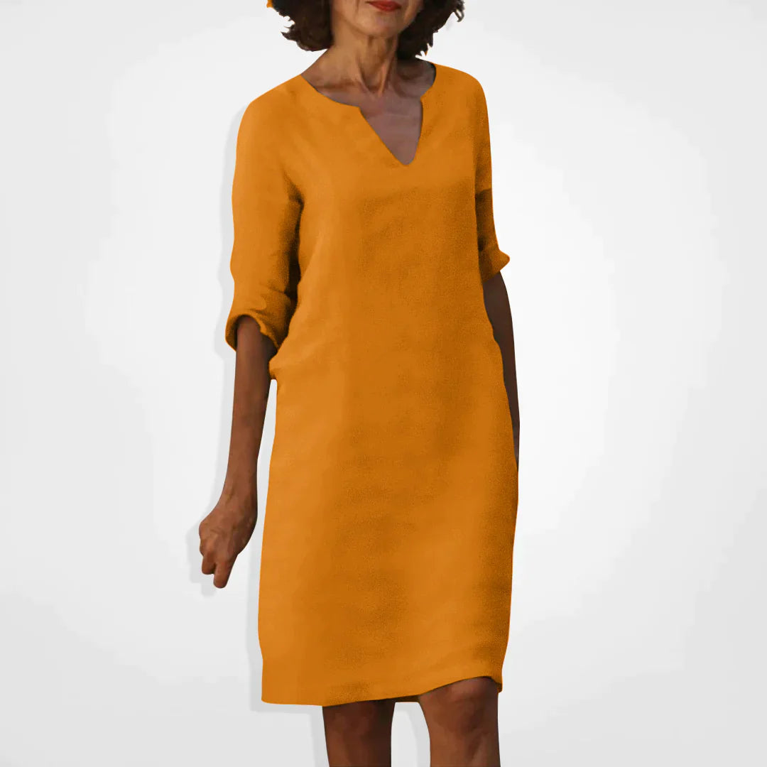 Drune Sommerkleid mit V-Ausschnitt