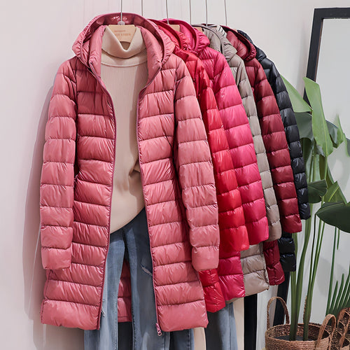 Drune Lange Daunenjacke für Damen