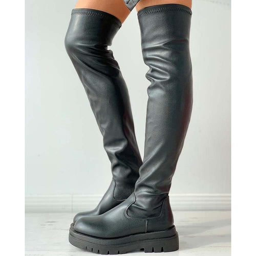 Serdia - Overknee-Lederstiefel für Frauen