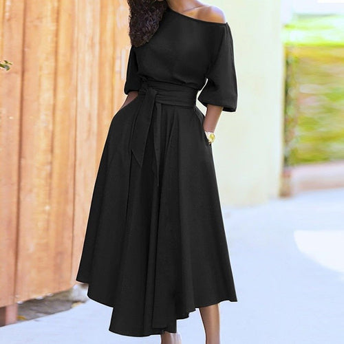 Drune A-Linien-Kleid zum Binden