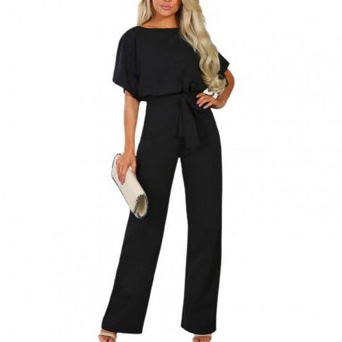 Drune Jumpsuit mit Rundhalsausschnitt