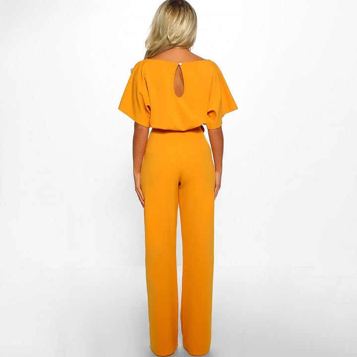 WOLF Jumpsuit mit Rundhalsausschnitt - FashionWOLF